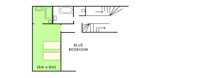 The Green Bedroom - Plan